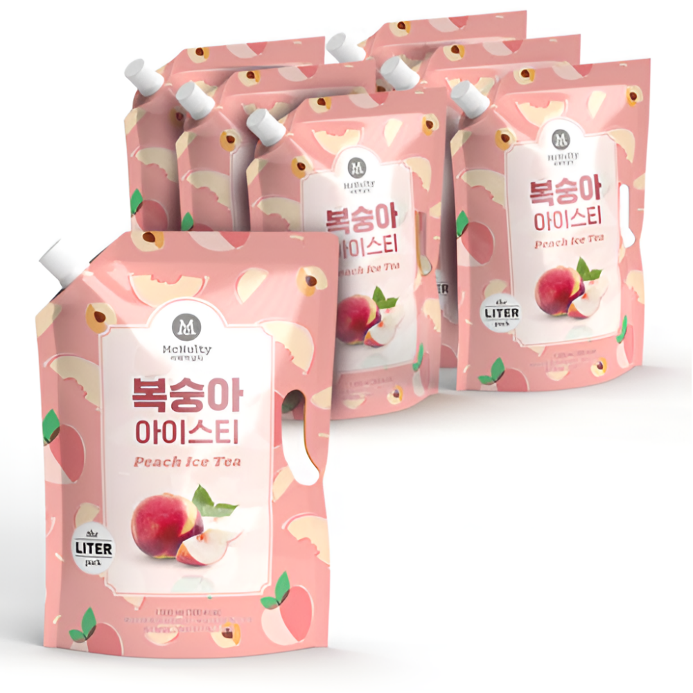 [오늘출발] 맥널티 복숭아 아이스티 파우치 대용량 1L x 6개