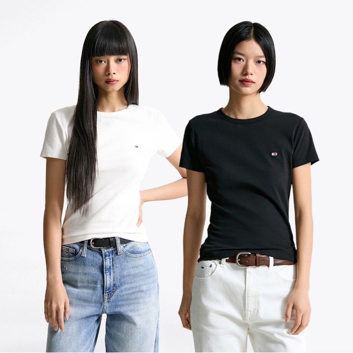 [공식][정상가:62,000원] 스트레치 저지 티셔츠 2종 택1 T32F1TTO05TWT2