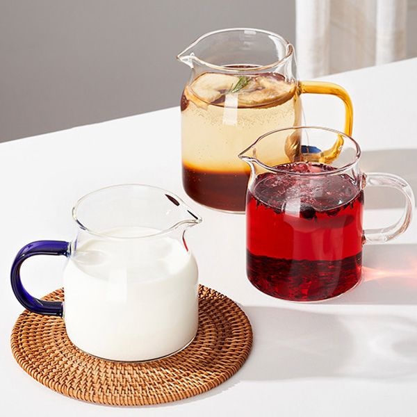 마카 내열 유리컵 유리 저그 밀크저그 물병 차병 3colors