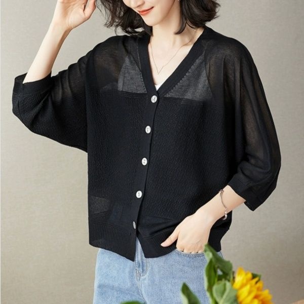 [패션플러스][렐라웨어]쿨링 선케어 6COLOR 여름 니트 가디건