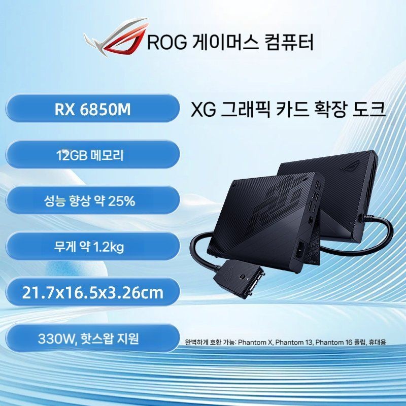 상세페이지 참조 [해외] 외부 그래픽 카드 확장 도크 XG 모바일 RX6850M RTX4090