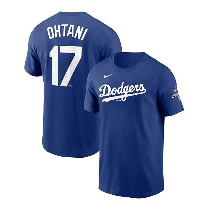 오타니 쇼헤이 #17 다저스 월드 시리즈 우승 기념 티셔츠 MLB ML0124FW0148