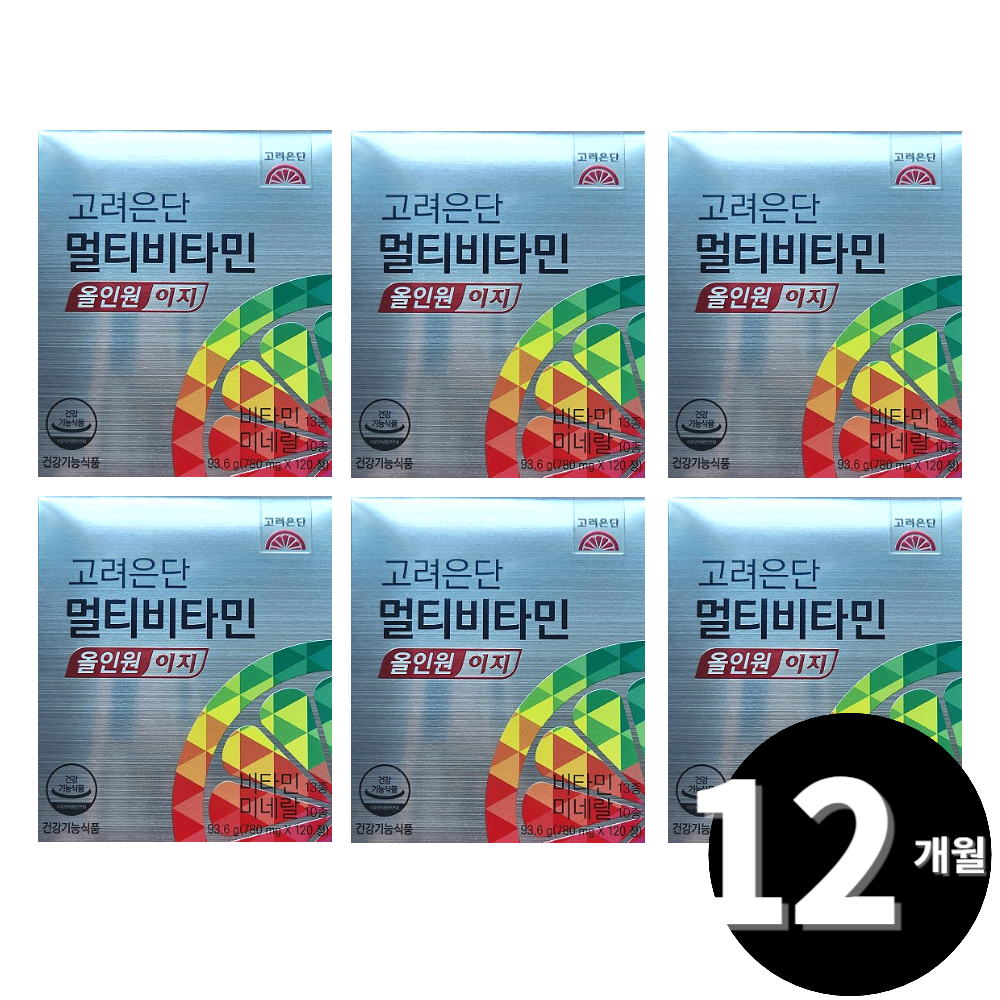 고려은단 멀티비타민 올인원 이지 종합비타민 총 12개월분