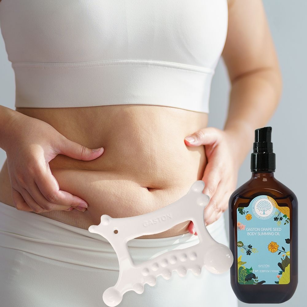 게스통 [게스통] 프리미엄 세라믹 얼굴 괄사 마사지기+바디 마사지 오일100ml 부모님 선물 세트 구성