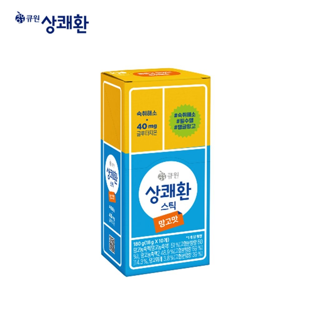 큐원 [큐원]상쾌환스틱 망고맛 18g x 10개 숙취해소제
