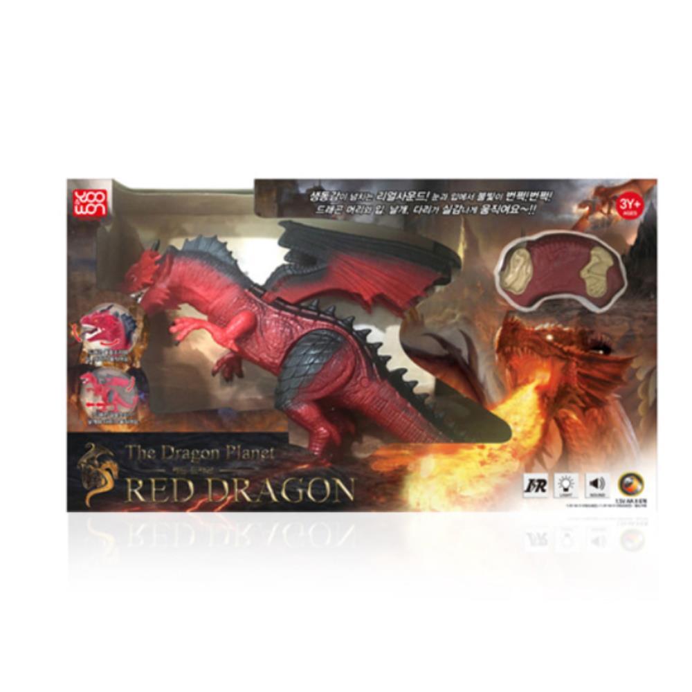 어린이날 유아용 무선조종 소리 불빛 기능 레드드래곤 패키지 자연과학 교구 공룡완구 공룡종류 4살