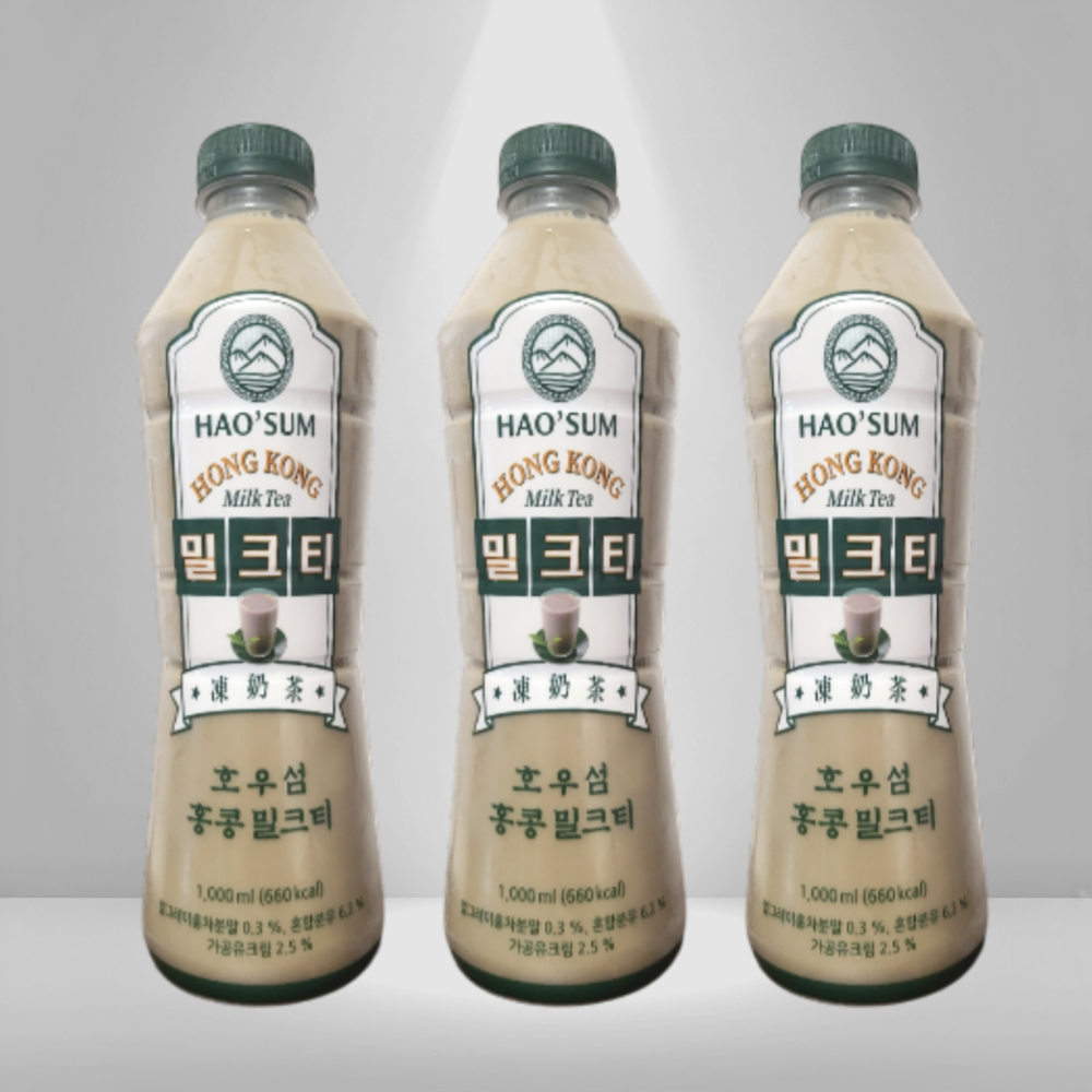 한국야쿠르트 호우섬 홍콩 밀크티 홍차 1L 3개