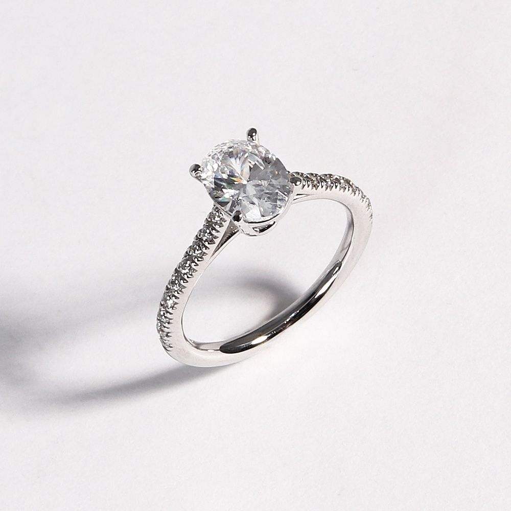 오벌 컷 랩 다이아 반지 IGI 7부 4프롱 프로포즈 웨딩 밴드 예물 기념일 선물, image size:1000x1000