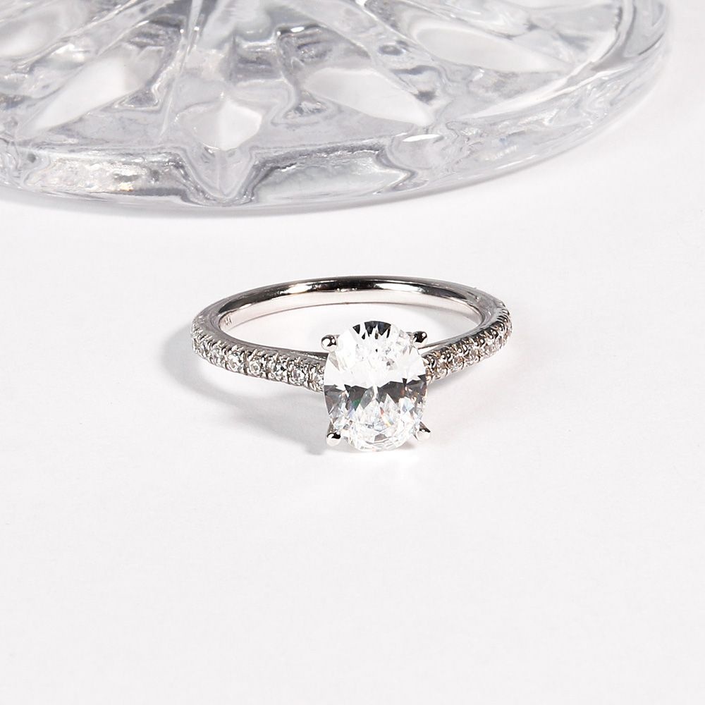 오벌 컷 랩 다이아 반지 IGI 7부 4프롱 프로포즈 웨딩 밴드 예물 기념일 선물, image size:1000x1000