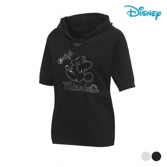 디즈니 골프 여성 반팔 자수 니트 DM1LKT007