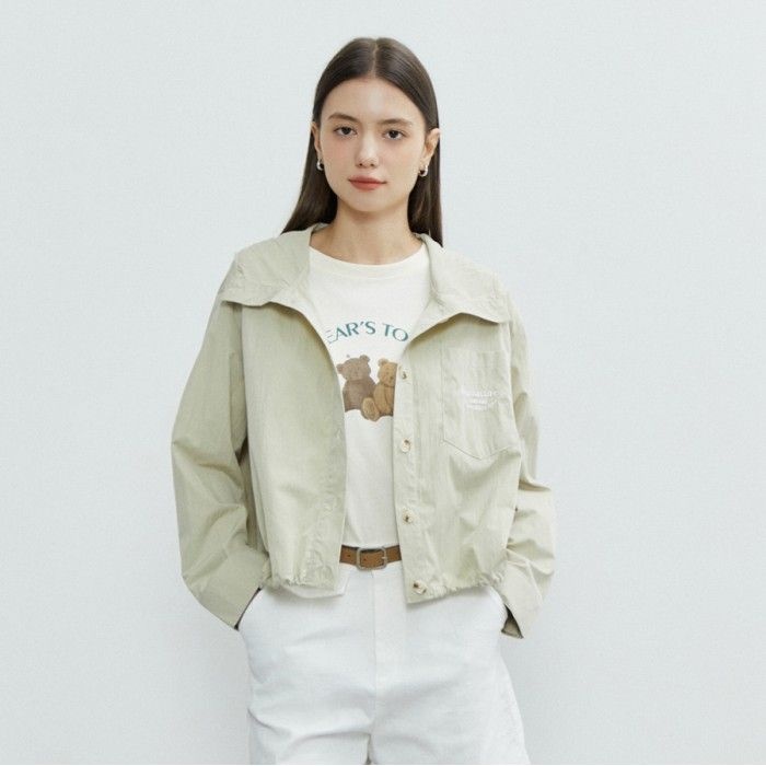 더틸버리 (더틸버리) 오버핏 스트링 후드 블라우스 TR3M0BL12W