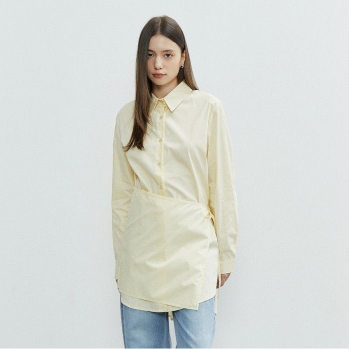 더틸버리 (더틸버리) 에이프런 랩 셔츠 블라우스 TR3N0BL12W