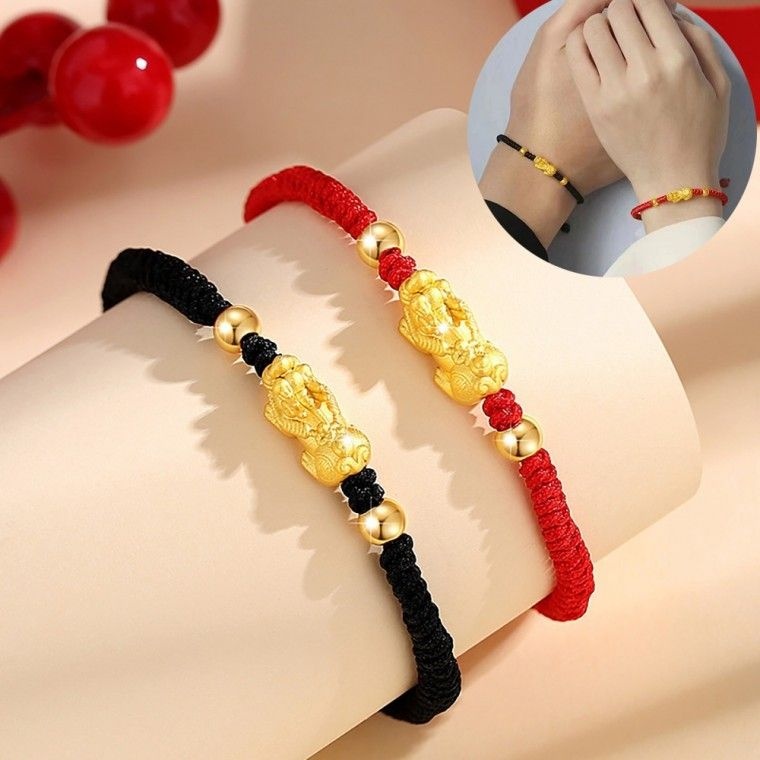 행운부적 비휴팔찌 소원성취 사이즈프리 액막이 커플 금도금 재물운 삼재 템 새해소망 선물용