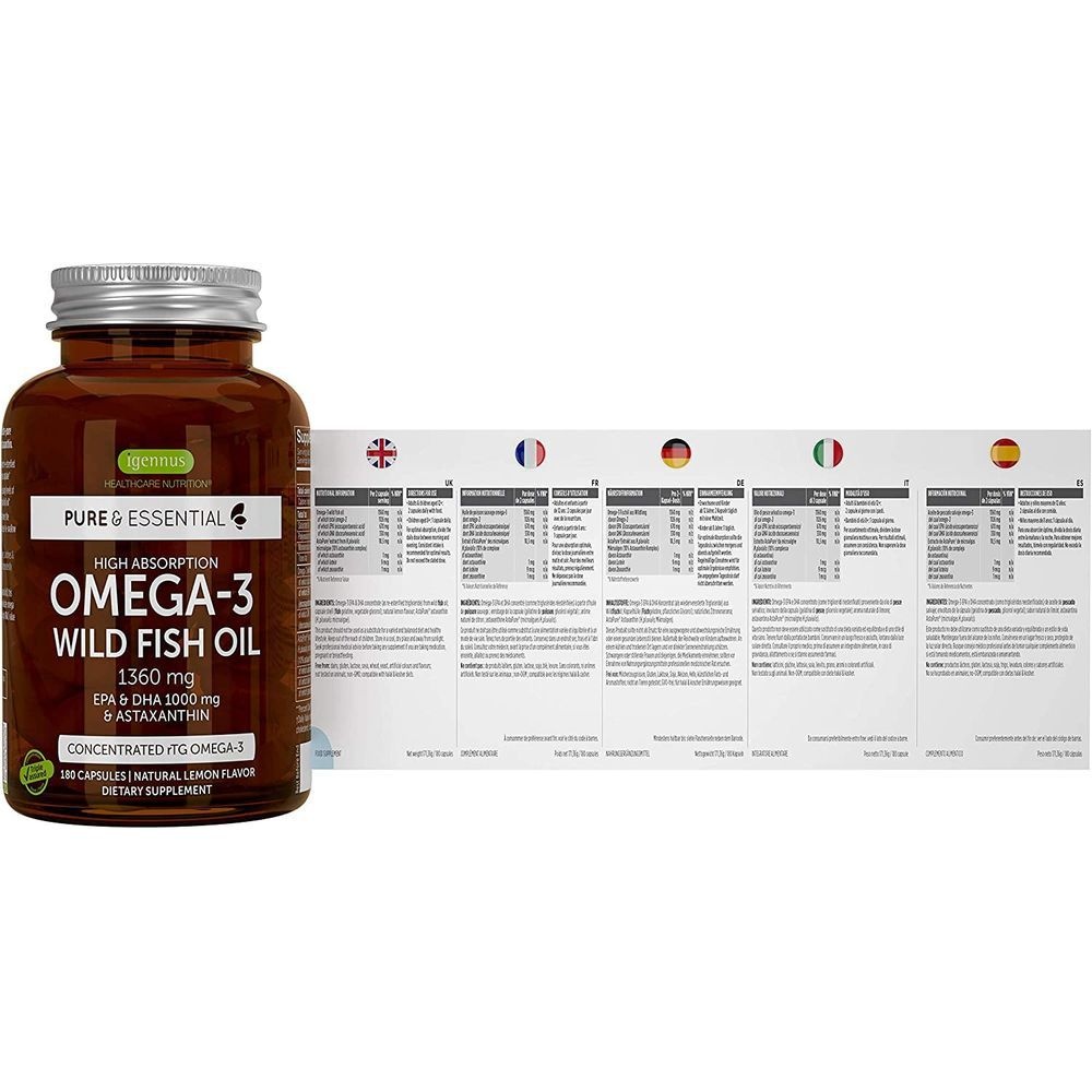 이제너스 헬스케어 오메가3피시오일 1360mg 180개입