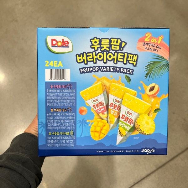 상세설명표기 돌 후룻팝 버라이어티팩 62ml x 24입