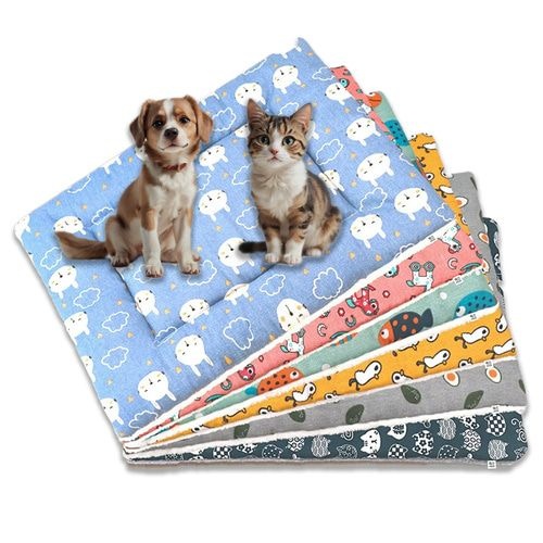 믹스MICS 반려동물 사각형 사계절 양면 소프트 벨벳 매트 쿠션 방석 강아지 고양이 매트