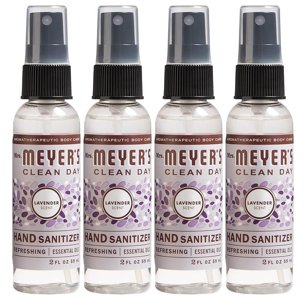 [해외] MRS. MEYER'S 핸드 새니타이저 59ml 4팩 라벤더 MRS. MEYER'S CLEAN DAY Antibacterial Hand Sanitizer
