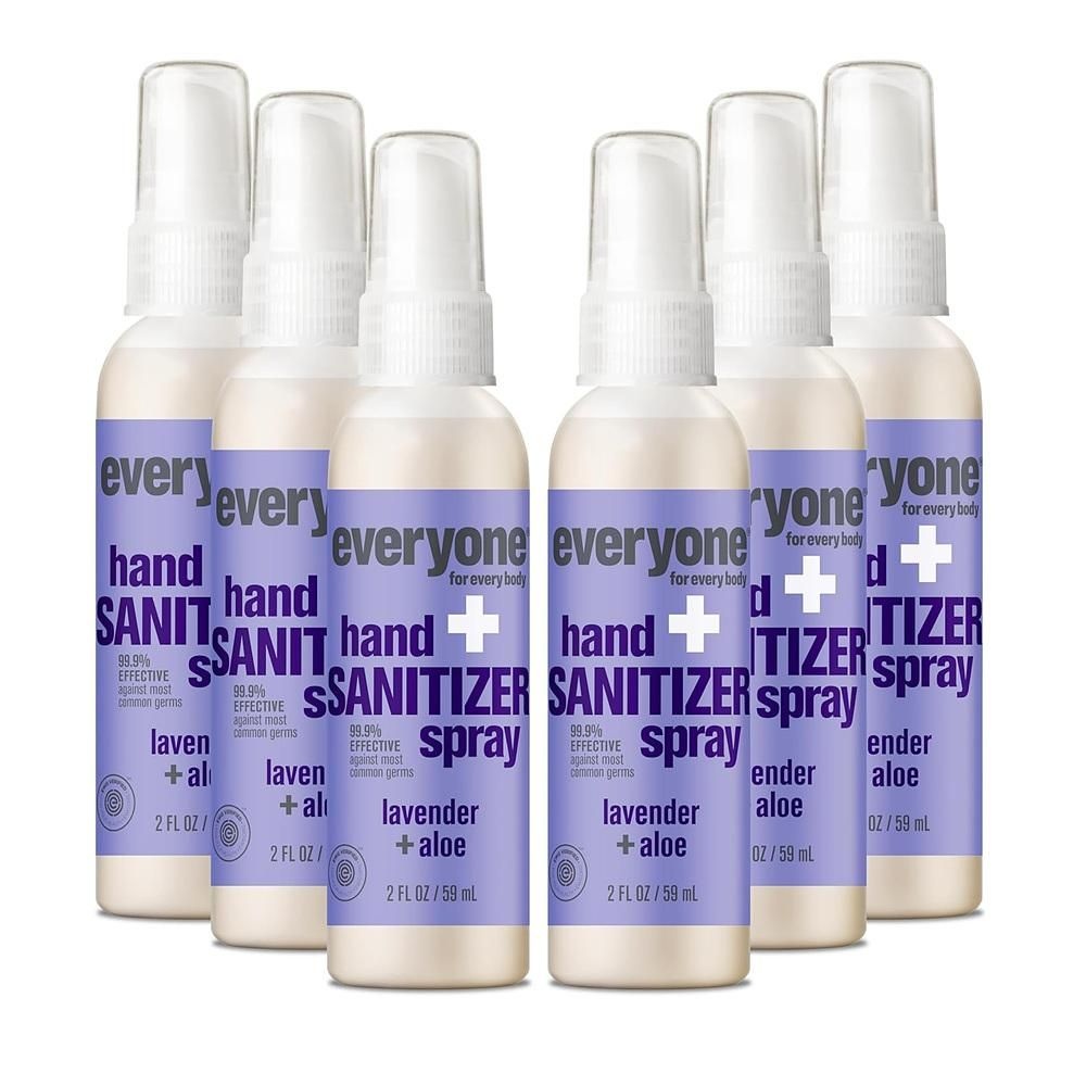 [해외] Everyone 핸드 새니타이저 59ml 6팩 라벤더 앤 알로에 Everyone Hand Sanitizer Spray, 2 Fl Oz