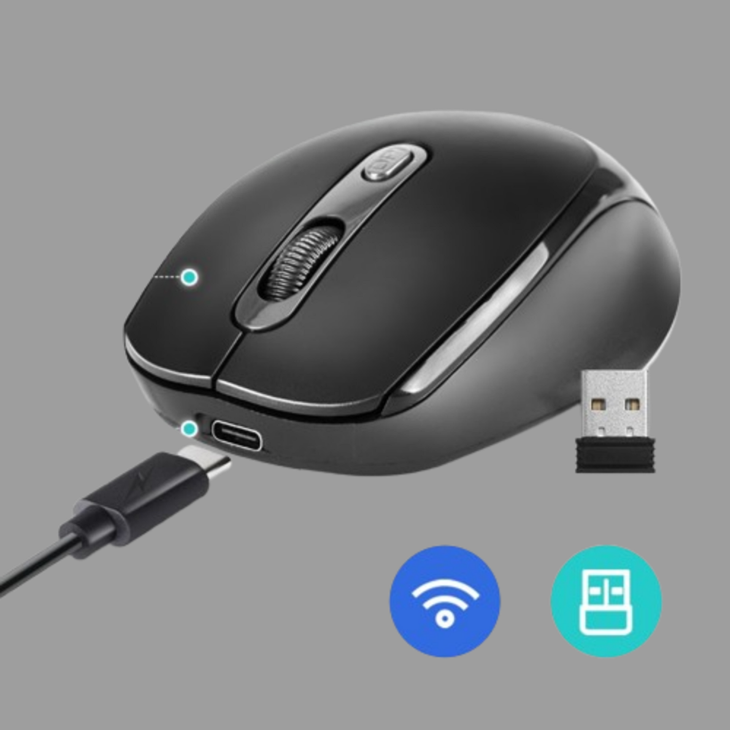 블루투스 무선 듀얼 무소음마우스 충전식 PC 노트북 맥북 아이패드 태블릿 아이폰 스마트폰