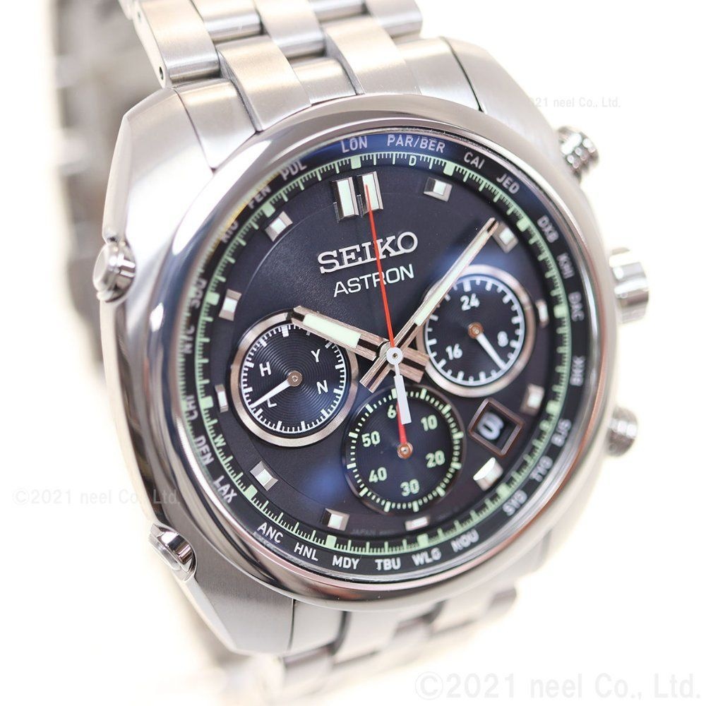 세이코 아스트론 메탈 솔라 라디오 라인 티타늄 남성 손목시계 SBXY027