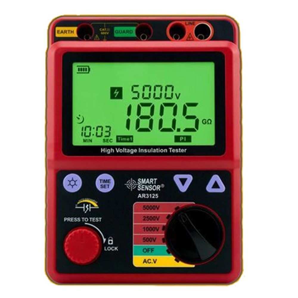 대동상사 고전압 절연저항계 AR-3125 고전압 500V~5000V 0.0~1000기가옴 송전탑유지보수 전기시스템 기계 변압기  철도