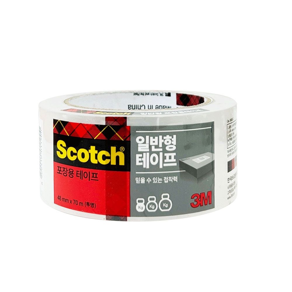 3M 포장용 박스 테이프 48mm x 70m (투명) OPP테이프