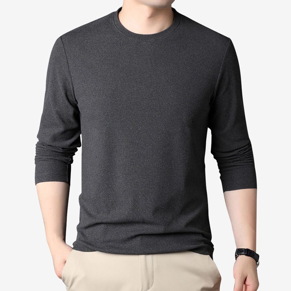 (현대Hmall) [모로엠] 남자 기모 원단 베이직 이너 티셔츠 ON-TSK-QWCE2710-차콜