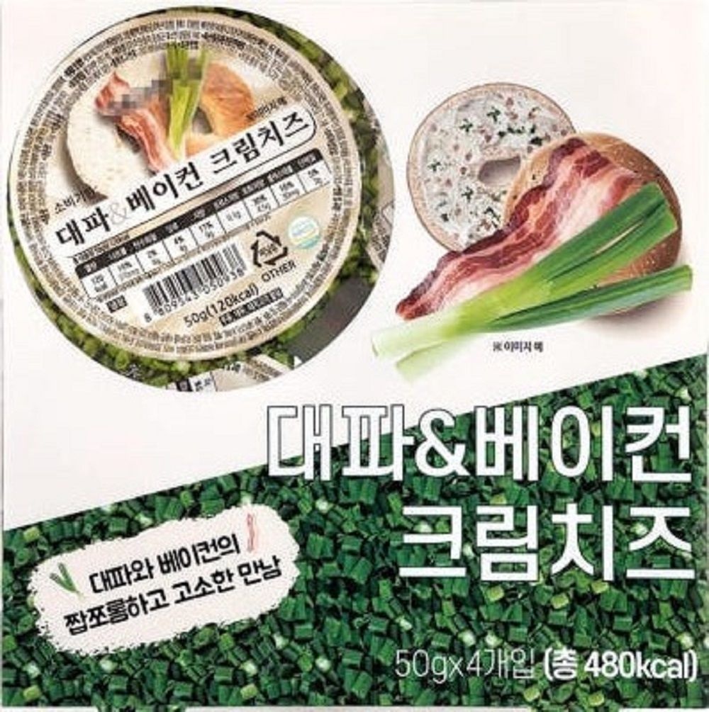 트레이더스 대파&베이컨 크림치즈 50g x 4개