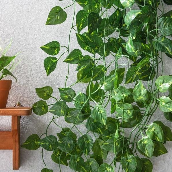 [하프클럽/알티피아]스킨답서스 조화 넝쿨 12p 담쟁이 벽장식 조경소품