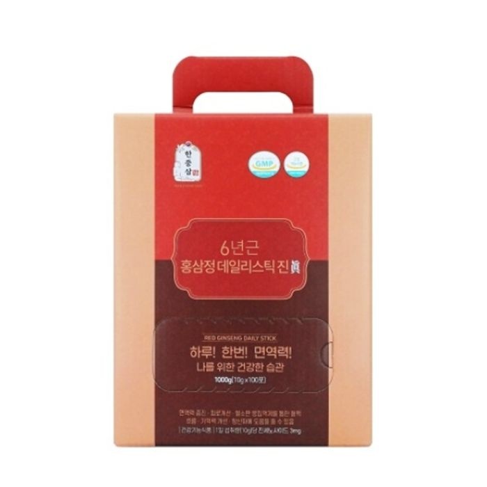 (주)바이오로제트 한중삼 6년근 홍삼정 데일리 스틱 진 10g x 100포/건강기능식품