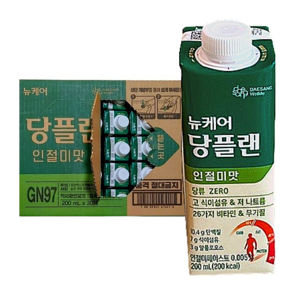 뉴케어 당플랜 인절미맛 200ml 30팩 식이조절 어르신 노인 병문안 환자식 식사대용