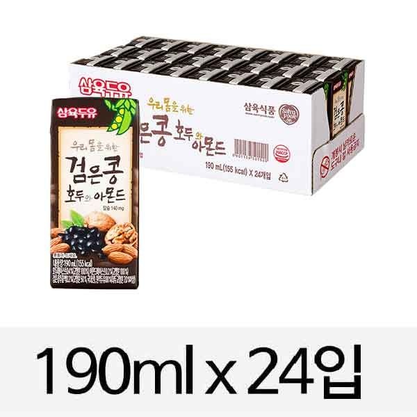 삼육식품 삼육 검은콩 호두아몬드두유 190mlx24입