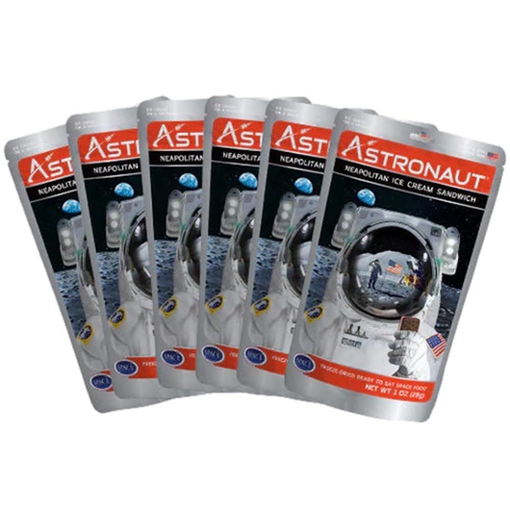 [해외] ASTRONAUT FOODS 녹지 않는 샌드위치 아이스크림 우주식량 동결건조 6팩