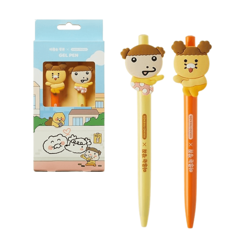불티낫슈 협력사 마루는강쥐 굿즈 춘식이 콜라보 캐릭터 볼펜 2종세트 0.4mm 블랙