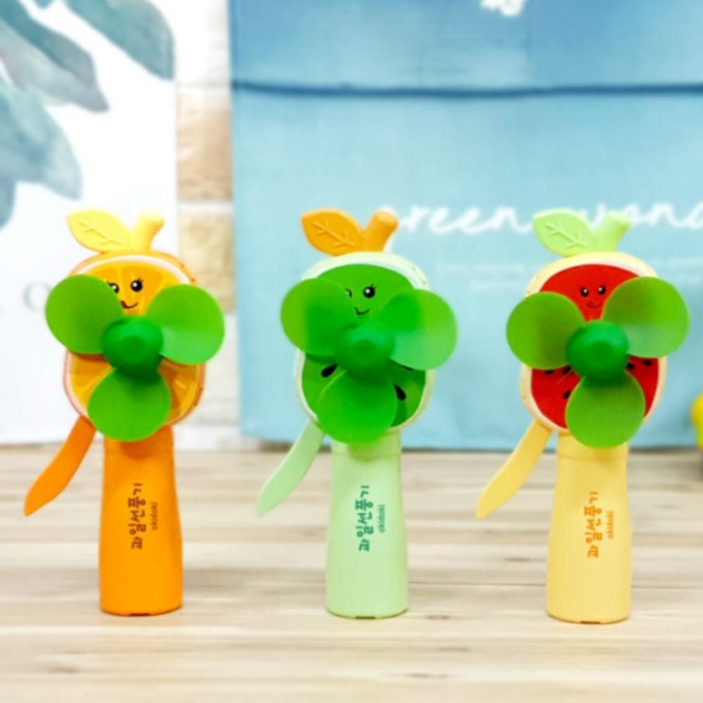 과일 손선풍기 자가발전 수동 핸디형 선물 X24(혼합) 미니 휴대용 여름필수 소형 강풍