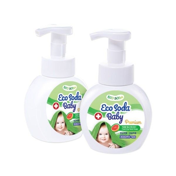 [에코소다] 베이비 아기 핸드워시2개 향균력 99.9% 식물성 성분의 유아 아기 손세정제