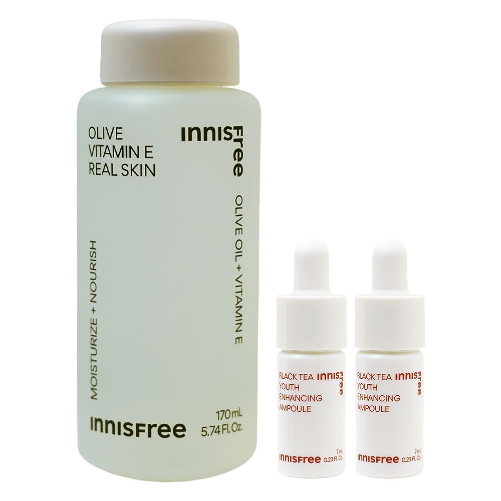이니스프리 올리브 비타민 E 리얼 스킨+(블랙티 앰플7mlx2개 증정)