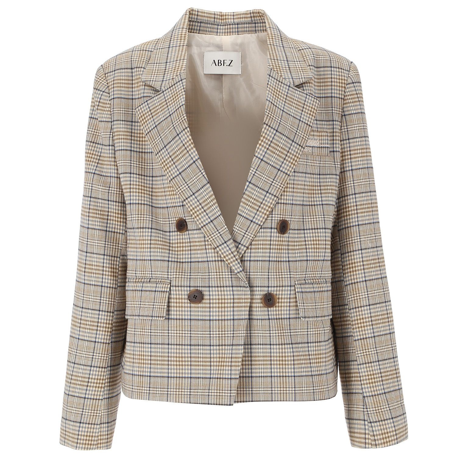 백 트임 포인트 테일러드 체크 재킷 APZ1HJ04C