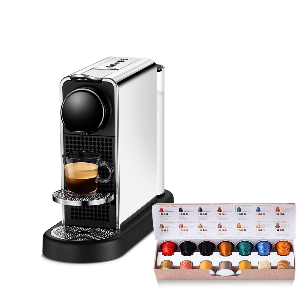 [해외] 네스프레소 ORIGINAL 캡슐식 커피 메이커 시티즈 플래티넘 C 스테인리스 스틸 C140-ME-W