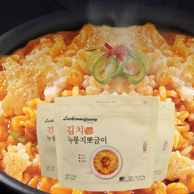 범푸드24 야전식량 전투식량 김치 누룽지 뽀글이 90g 180개