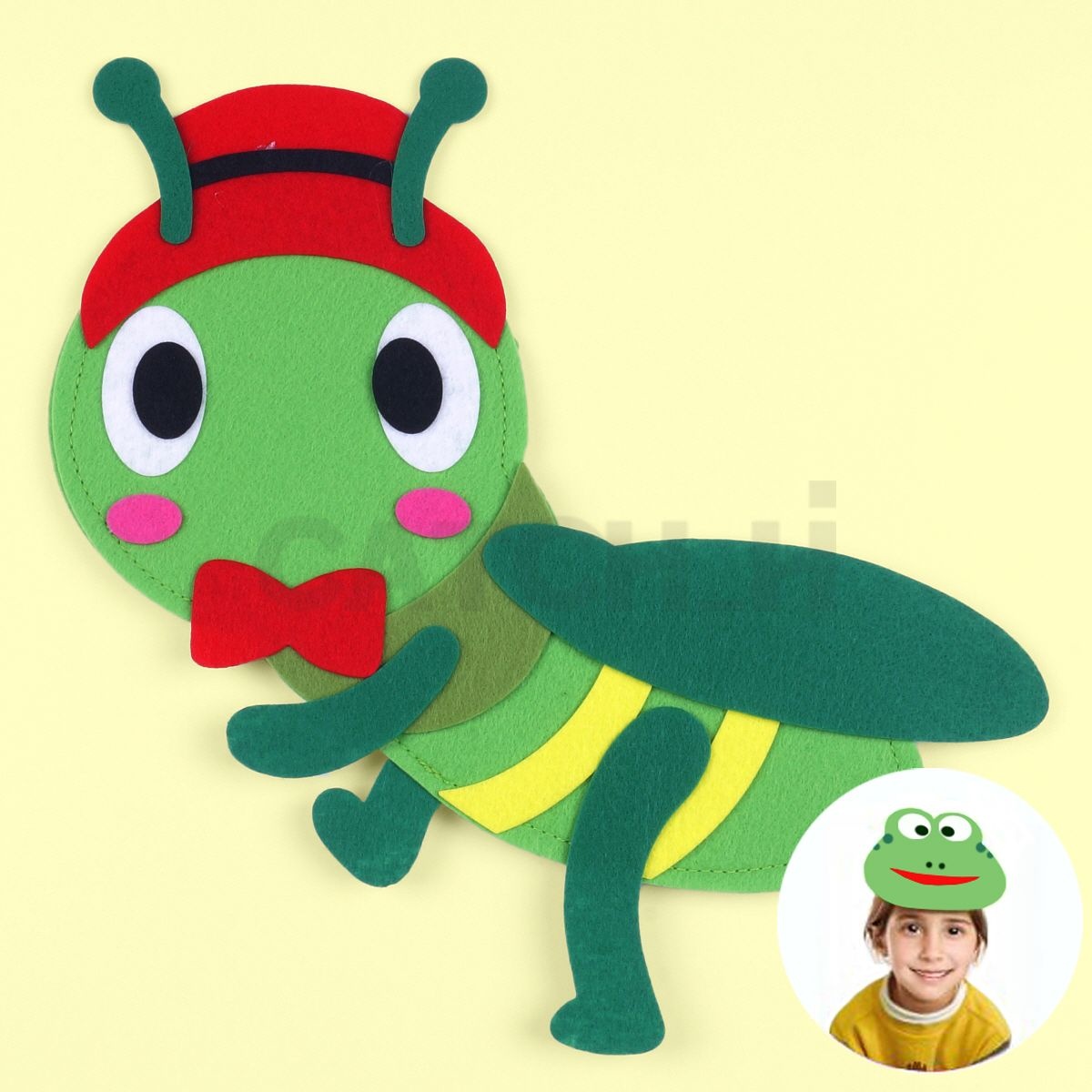 자체제작 베짱이 펠트 동물머리띠 구연 동화 연극 역할극놀이