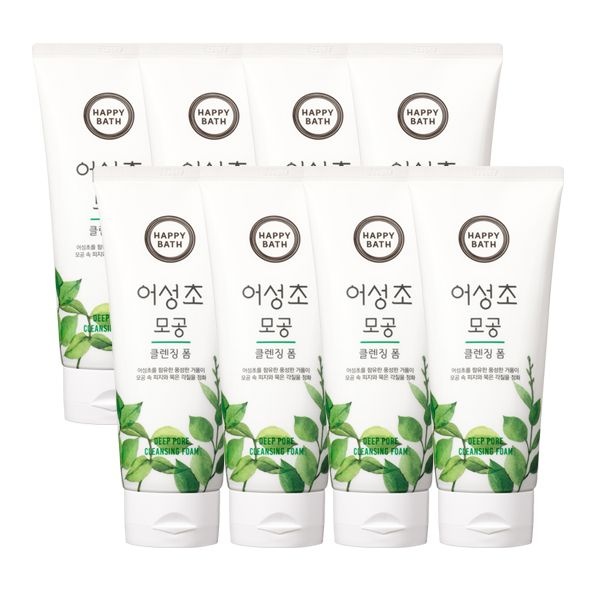 [오늘출발] 해피바스 어성초 모공 클렌징폼 200g 8개 1박스