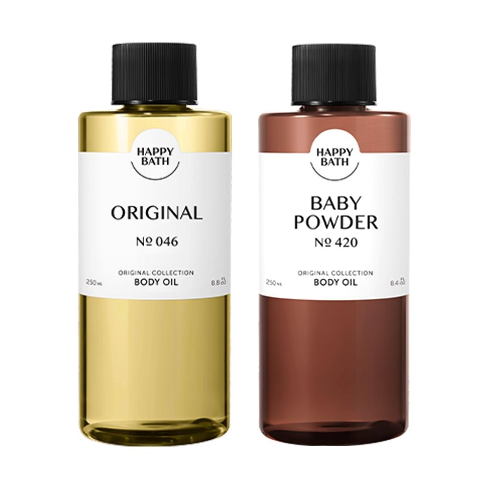 해피바스 바디오일 오리지널 + 베이비파우더 250ml 2종
