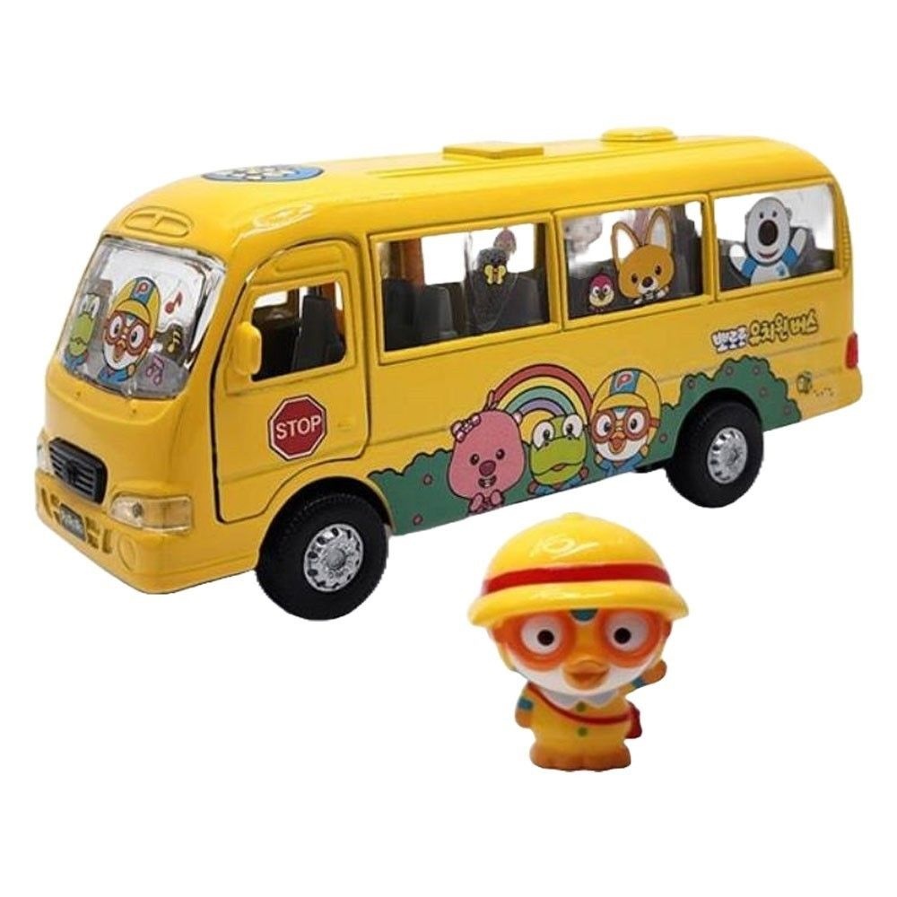 뽀로로피규어 풀백기능 작동완구 유치원버스 미니카/ 리무진 운전놀이