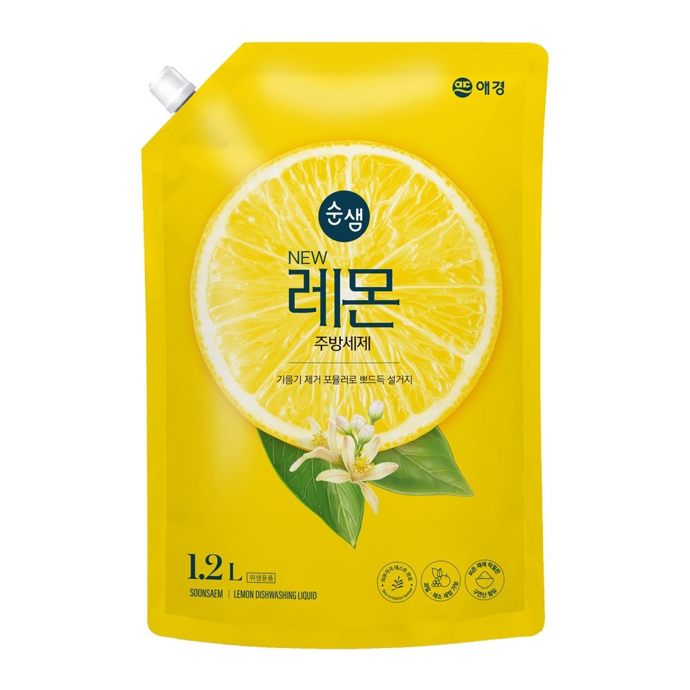 [롯데백화점]  순샘 레몬 주방세제 파우치 1200ml LE1212623138