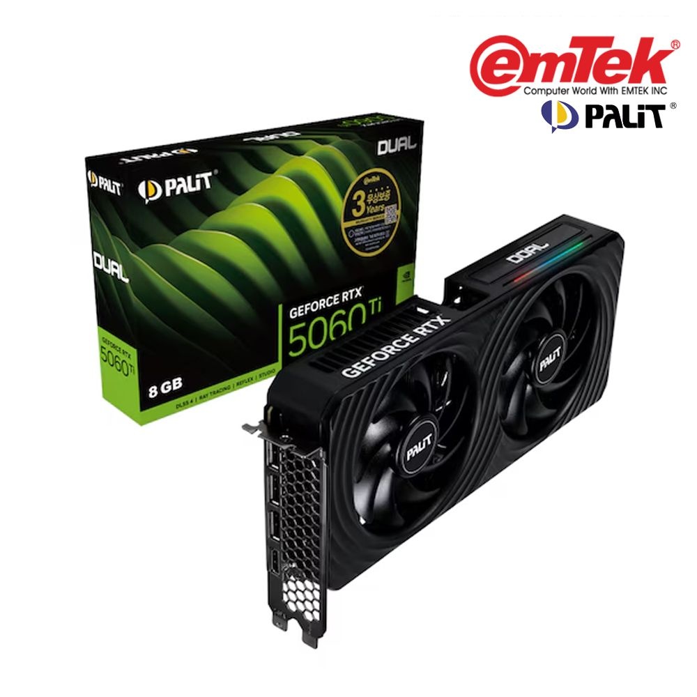 [오늘출발] 팰릿 PALIT 지포스 RTX 5060 Ti DUAL D7 8GB 이엠텍 (정품) 그래픽카드 VGA