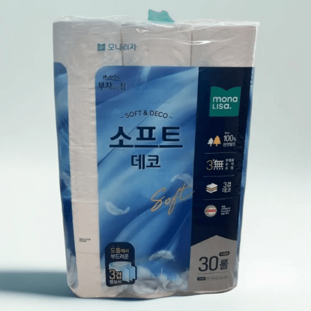 쇼핑사거리 협력사 모나리자 소프트 데코 화장지 30m 30롤 부자되는집