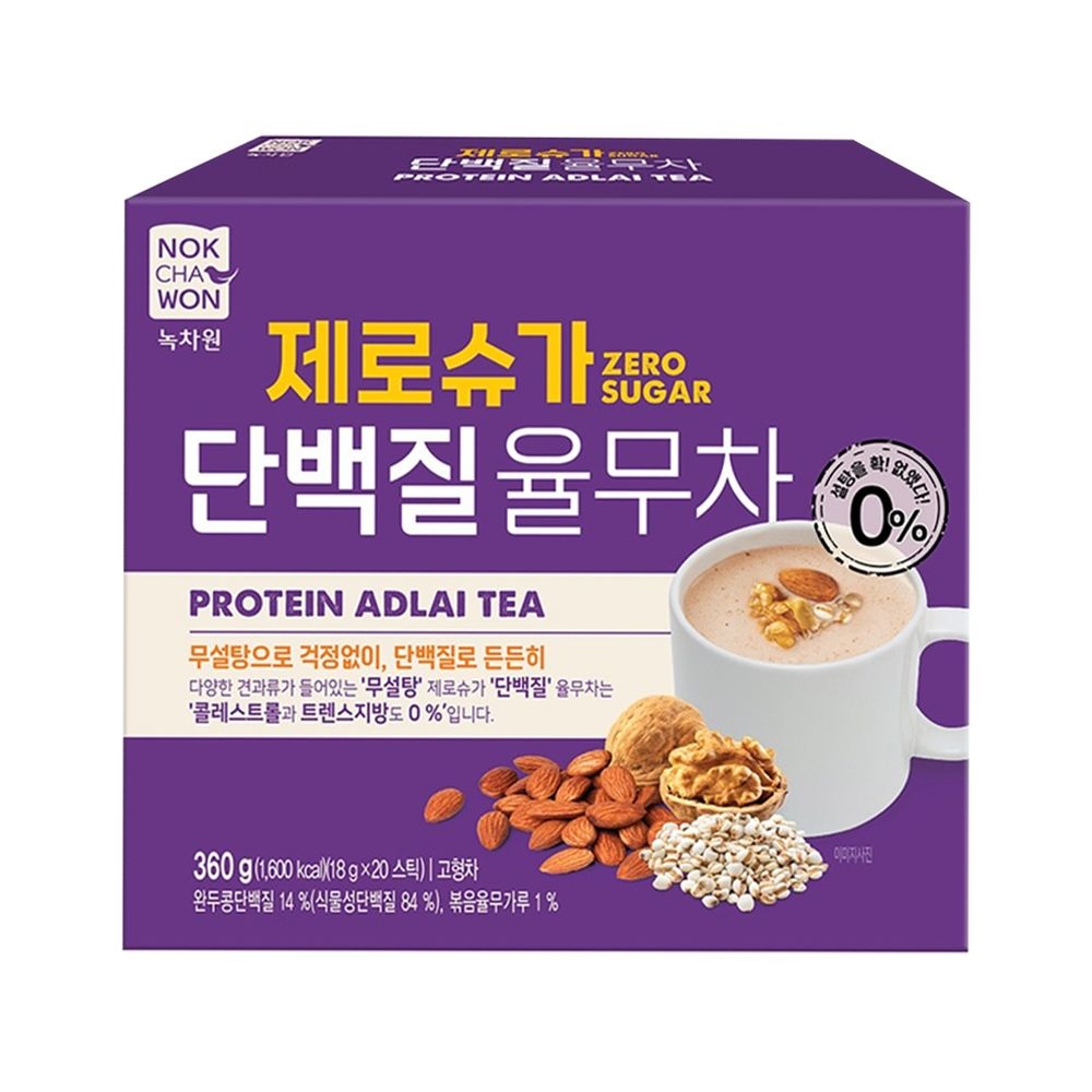 [온누리상품] 녹차원 제로슈거 단백질 율무차 20T 식사대용차