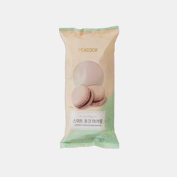 피코크 마몰로 초코마카롱 60g 2개