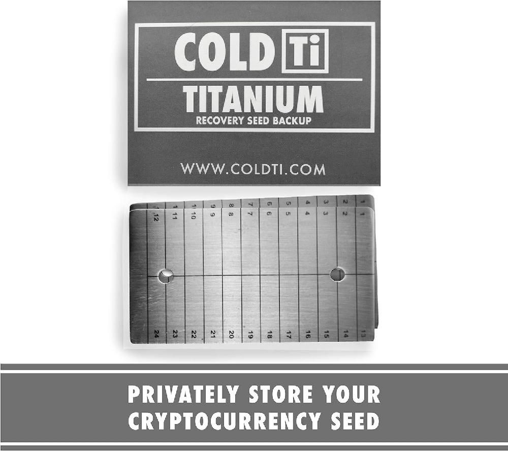 ColdTi 비트코인 암호화 시드 플레이트